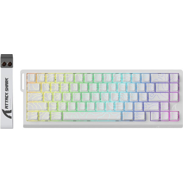 ATTACK SHARK X68 Pro HE White Contours (Magnetic Switch) ATTACK SHARK X68 Pro HE White Contours (Magnetic Switch)
